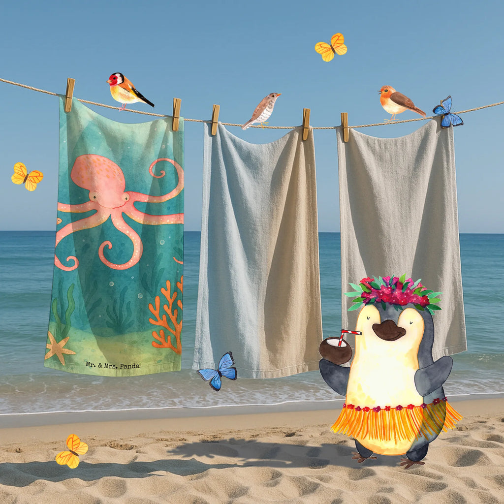 Badehandtuch Tintenfisch Design Duschtuch, Badetuch, Strandtuch, Saunatuch, Kinder Handtuch, Tiermotive, Gute Laune, lustige Sprüche, Tiere, Meer, Meerestier, Krake, Tintenfisch, Arme, Wasser, Ozean