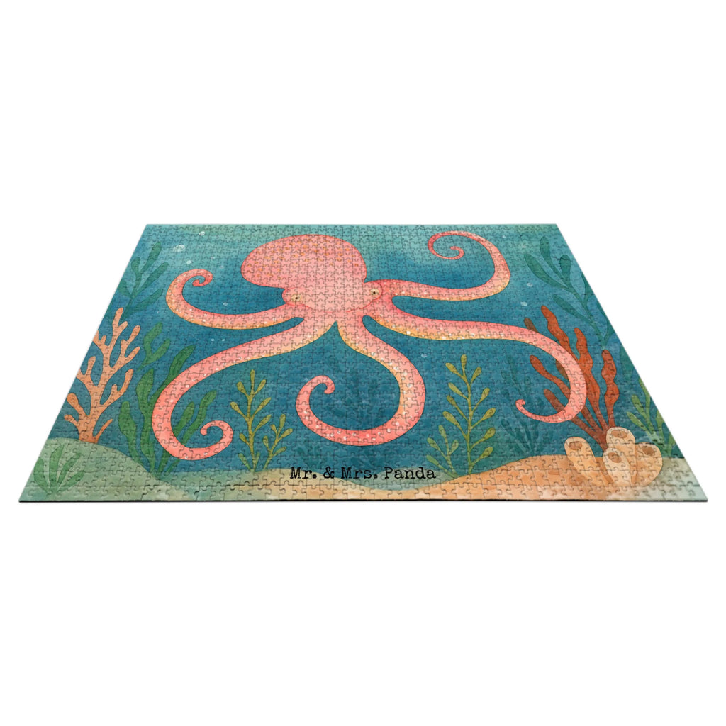 Puzzle Tintenfisch Design Puzzle, Tiermotive, Gute Laune, lustige Sprüche, Tiere, Meer, Meerestier, Krake, Tintenfisch, Arme, Wasser, Ozean