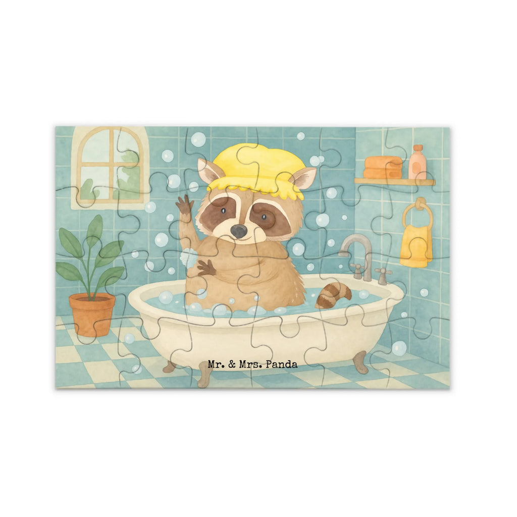Puzzle Waschbär Design Puzzle, Tiermotive, Gute Laune, lustige Sprüche, Tiere, Waschbär, Tagträumen, Plan, Fröhlich, waschen, Seifenblasen