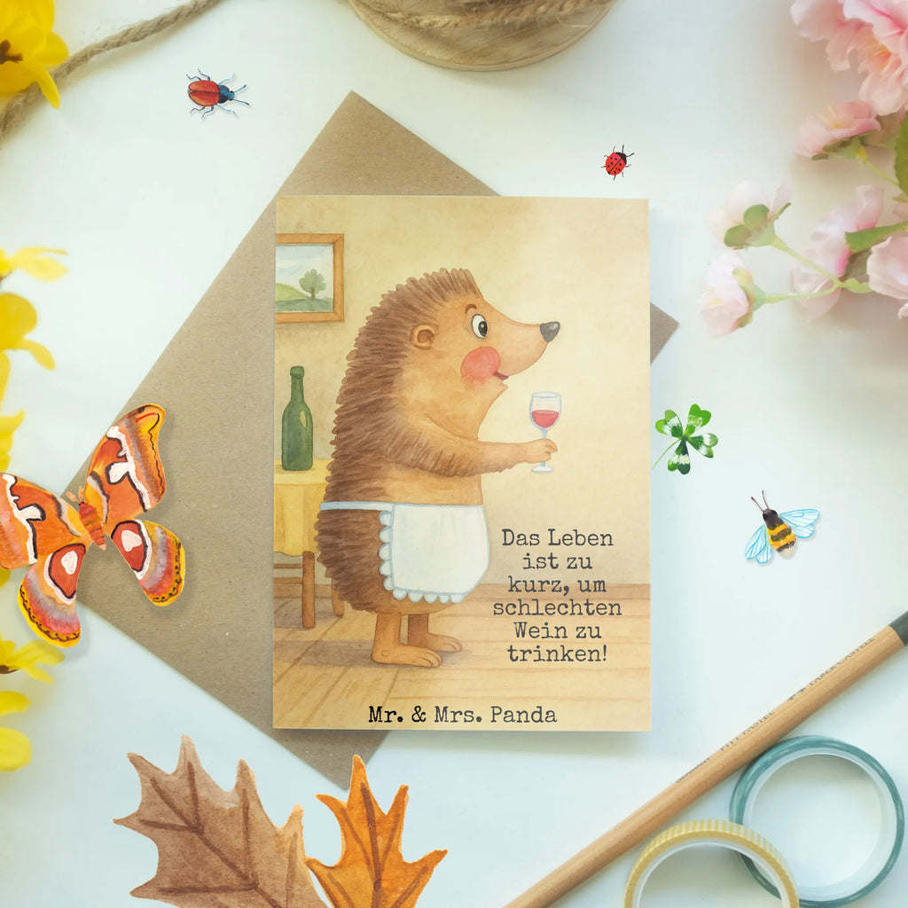 Grußkarte Igel Wein Design Grußkarte, Klappkarte, Einladungskarte, Glückwunschkarte, Hochzeitskarte, Geburtstagskarte, Karte, Ansichtskarten, Tiermotive, Gute Laune, lustige Sprüche, Tiere, Wein Spruch, Igel, Geschenk Weintrinker, Geschenk Weinliebhaber, Wein Deko, Weinglas, Rotwein, Weißwein, Wein trinken