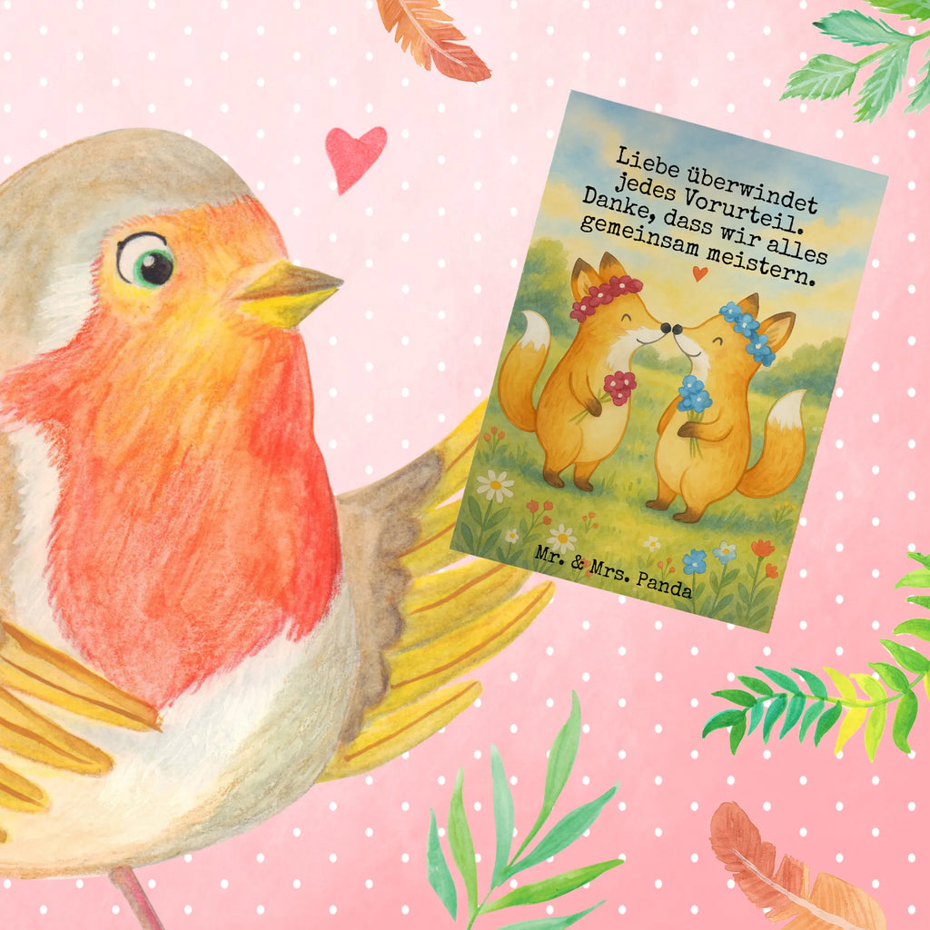 Grußkarte Füchse Lesbian Pride Design Grußkarte, Klappkarte, Einladungskarte, Glückwunschkarte, Hochzeitskarte, Geburtstagskarte, Karte, Ansichtskarten, Hochzeit, Hochzeitsgeschenk, Ehe, Hochzeitsfeier, Trauung, Trauungsgeschenk, Verlobungsfeier, Verlobungsgeschenk, Hochzeitsgeschenkideen, Hochzeitsgeschenke für Brautpaar