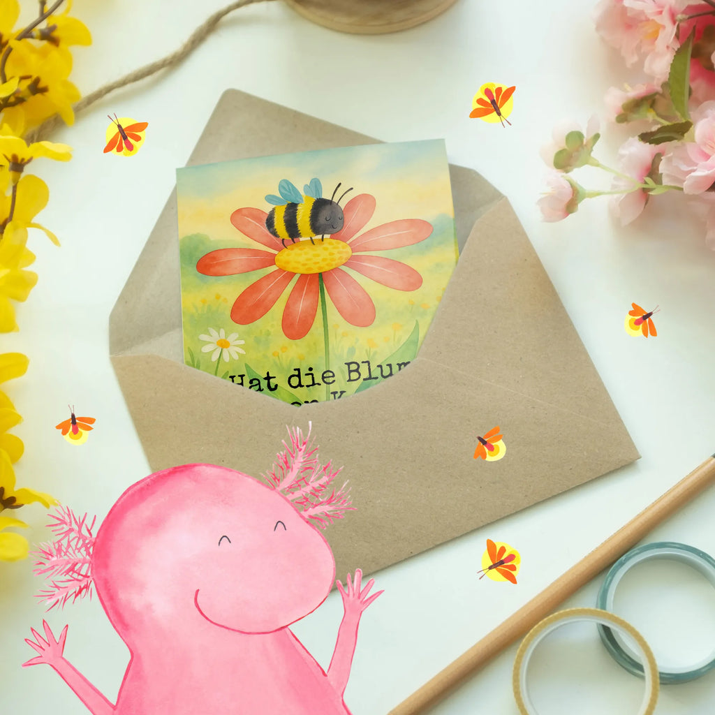 Greetings card bumblebee flower Design Grußkarte, Klappkarte, Einladungskarte, Glückwunschkarte, Hochzeitskarte, Geburtstagskarte, Karte, Ansichtskarten, Tiermotive, Gute Laune, lustige Sprüche, Tiere, Hummel, Blume, Wespe, Flauschig, Natur, Feld, Hummeln, Biene