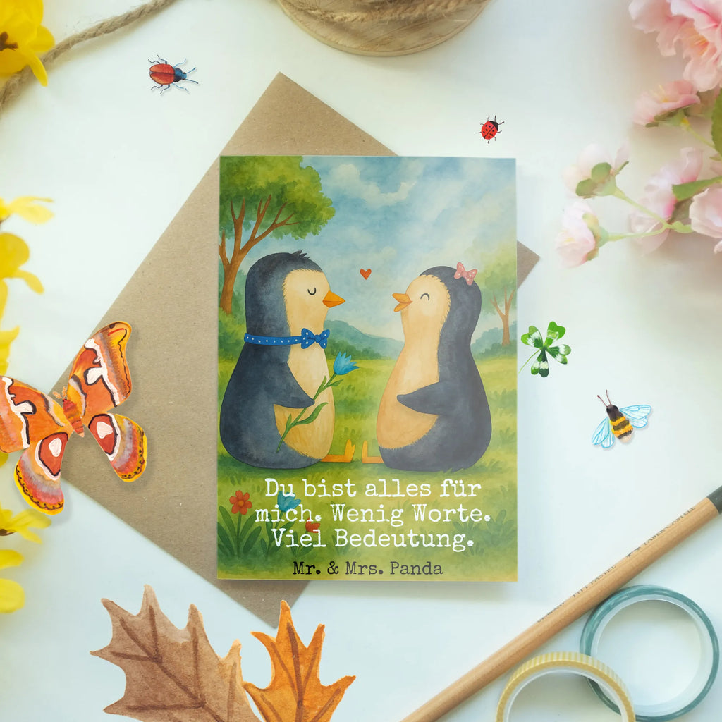 Grußkarte Pinguin Pärchen Design Grußkarte, Klappkarte, Einladungskarte, Glückwunschkarte, Hochzeitskarte, Geburtstagskarte, Karte, Ansichtskarten, Pinguin, Pinguine, Liebe, Liebespaar, Liebesbeweis, Liebesgeschenk, Verlobung, Jahrestag, Hochzeitstag, Hochzeit, Hochzeitsgeschenk, große Liebe, Traumpaar