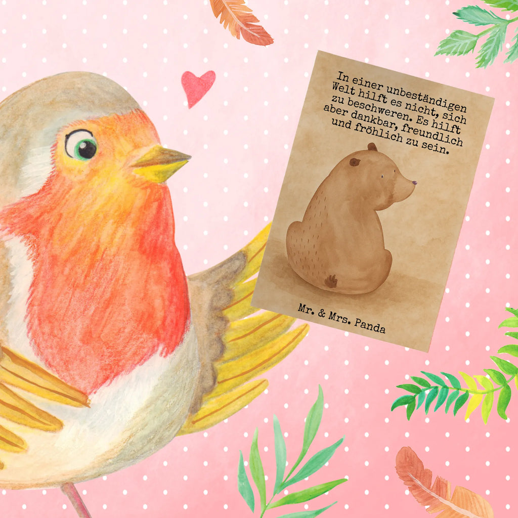 Grußkarte Bär Schulterblick Design Grußkarte, Klappkarte, Einladungskarte, Glückwunschkarte, Hochzeitskarte, Geburtstagskarte, Karte, Ansichtskarten, Bär, Teddy, Teddybär, Selbstachtung, Weltansicht, Motivation, Bären, Bärenliebe, Weisheit