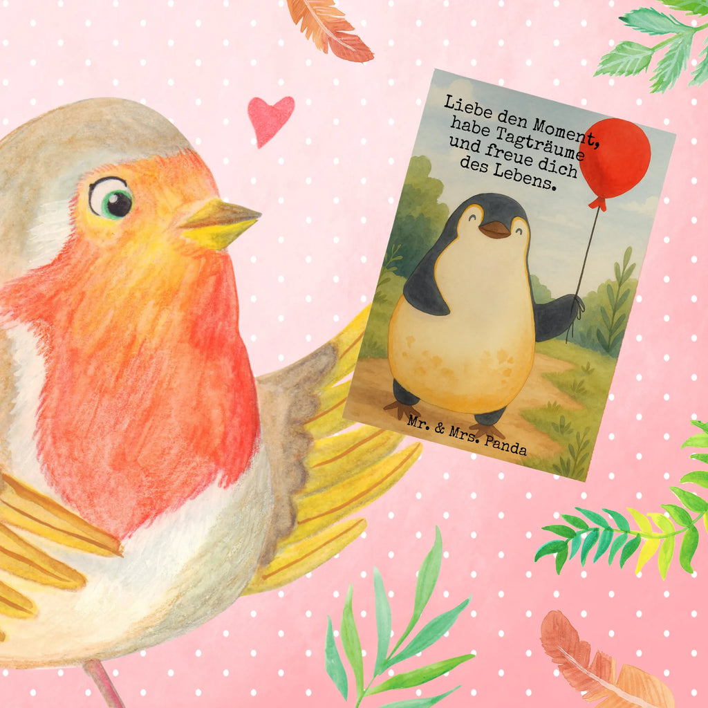 Grußkarte Pinguin Luftballon Design Grußkarte, Klappkarte, Einladungskarte, Glückwunschkarte, Hochzeitskarte, Geburtstagskarte, Karte, Ansichtskarten, Pinguin, Pinguine, Luftballon, Tagträume, Lebenslust, Geschenk Freundin, Geschenkidee, beste Freundin, Motivation, Neustart, neues Leben, Liebe, Glück