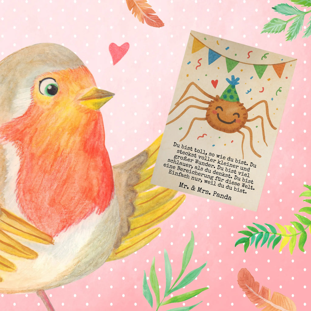 Grußkarte Spinne Agathe Party Design Grußkarte, Klappkarte, Einladungskarte, Glückwunschkarte, Hochzeitskarte, Geburtstagskarte, Karte, Ansichtskarten, Spinne Agathe, Spinne, Agathe, Videos, Merchandise, Selbstliebe, Wunder, Motivation, Glück