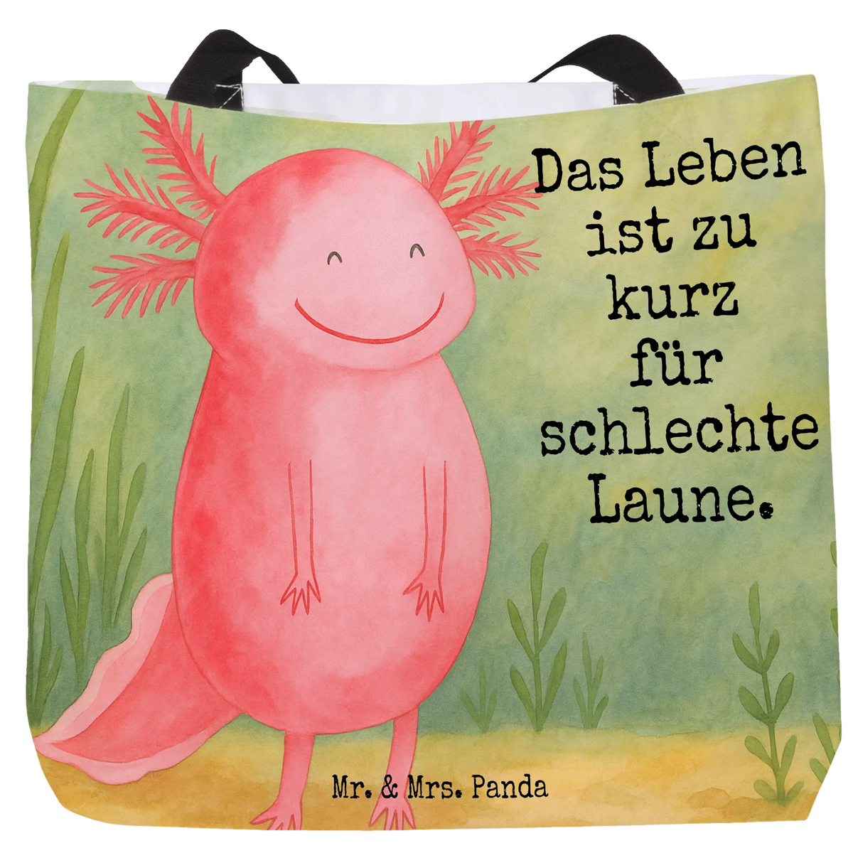 Shopper axolotl Happy Design Axelotl, marine animals, Mexican walking fish, salamander, good mood, tail, amphibian