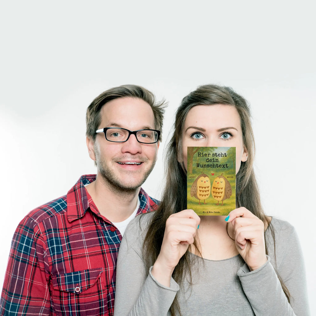 Personalisierte Postkarte Eulen Liebe Design Grußkarte mit Wunschtext, Postkarte mit Wunschtext, Postkarte bedrucken, Einladung mit Wunschtext, Ansichtskarte mit Wunschtext, Einladung mit Namen, Postkarte mit Namen, Geschenkkarte mit Namen, Karte mit Wunschtext, Geschenkkarte mit Wunschtext, Grußkarte mit Namen, Karte mit Namen, Ansichtskarte mit Namen, Postkarte personalisierbar, Eule, Freundin Geschenk, Eule Deko, Wortspiel lustig, Freund, All you need is love, Hochzeit Spruch, Owl, Liebe Spruch, Liebe