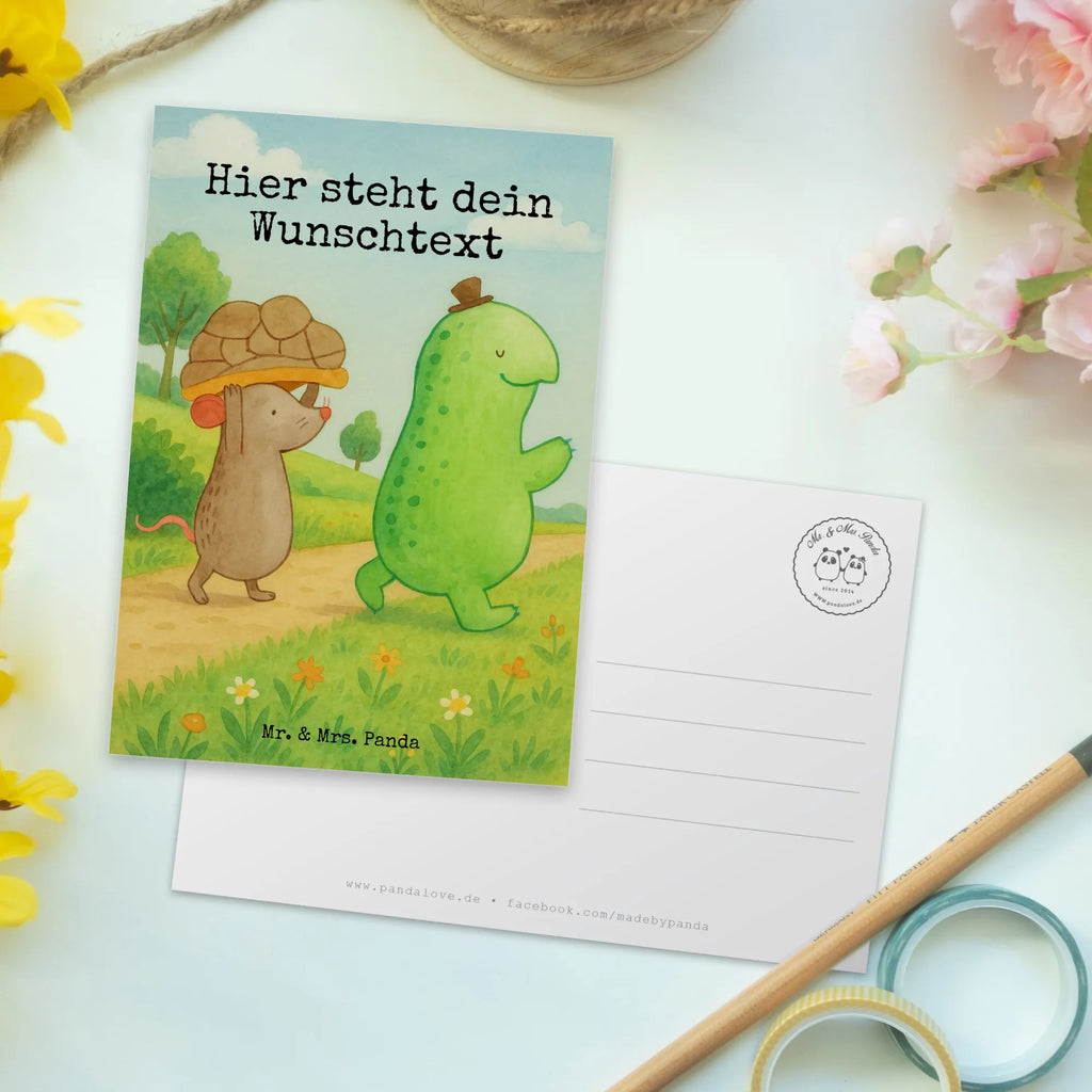 Personalisierte Postkarte Schildkröte Maus Design Einladung mit Namen, Geschenkkarte mit Wunschtext, Grußkarte mit Wunschtext, Ansichtskarte mit Namen, Postkarte personalisierbar, Geschenkkarte mit Namen, Einladung mit Wunschtext, Karte mit Wunschtext, Karte mit Namen, Ansichtskarte mit Wunschtext, Postkarte mit Wunschtext, Postkarte bedrucken, Postkarte mit Namen, Grußkarte mit Namen, Schildkröte, beste Freundinnen, Maus, Freundinnen, beste Freunde, Freunde