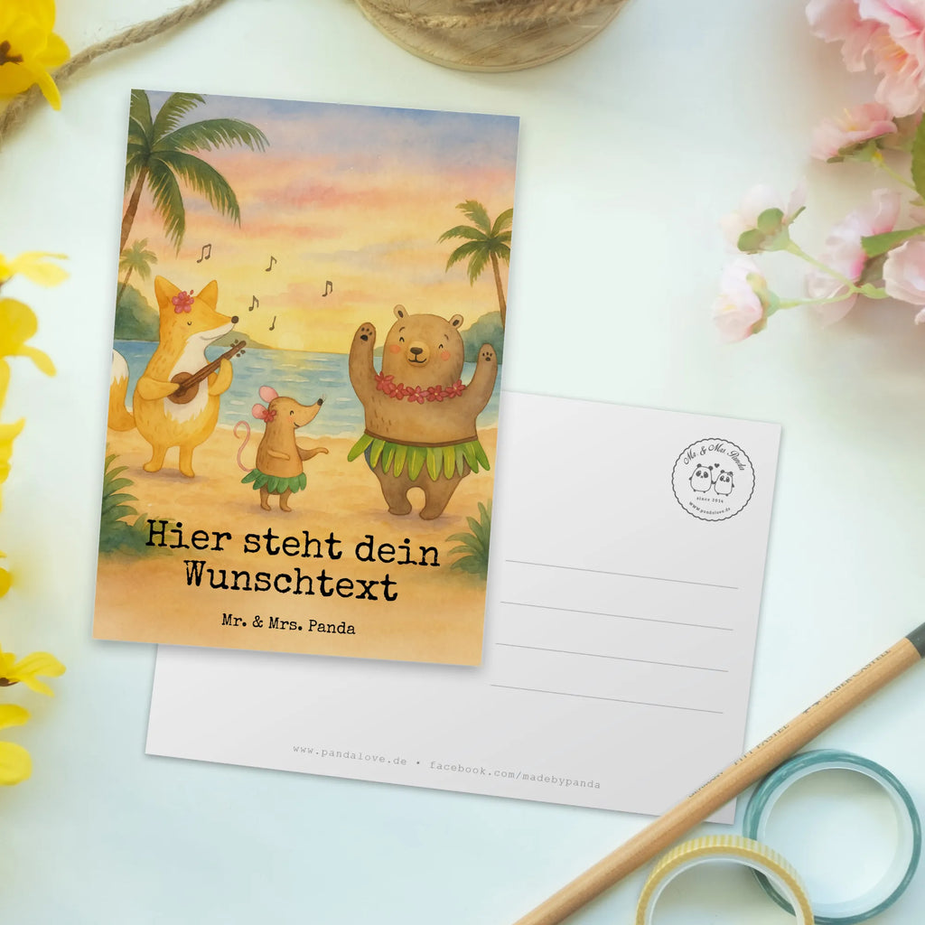 Personalizowana kartka pocztowa zwierzęta leśne Aloha Design Geschenkkarte mit Wunschtext, Geschenkkarte mit Namen, Einladung mit Wunschtext, Karte mit Namen, Grußkarte mit Namen, Ansichtskarte mit Namen, Grußkarte mit Wunschtext, Ansichtskarte mit Wunschtext, Postkarte bedrucken, Postkarte personalisierbar, Postkarte mit Namen, Karte mit Wunschtext, Postkarte mit Wunschtext, Einladung mit Namen, Tiermotive, Gute Laune, lustige Sprüche, Tiere, Bär, Lachen, Igel, Aloha, Leben, Musik, Wald, Tanzen, Waldtiere, Hase