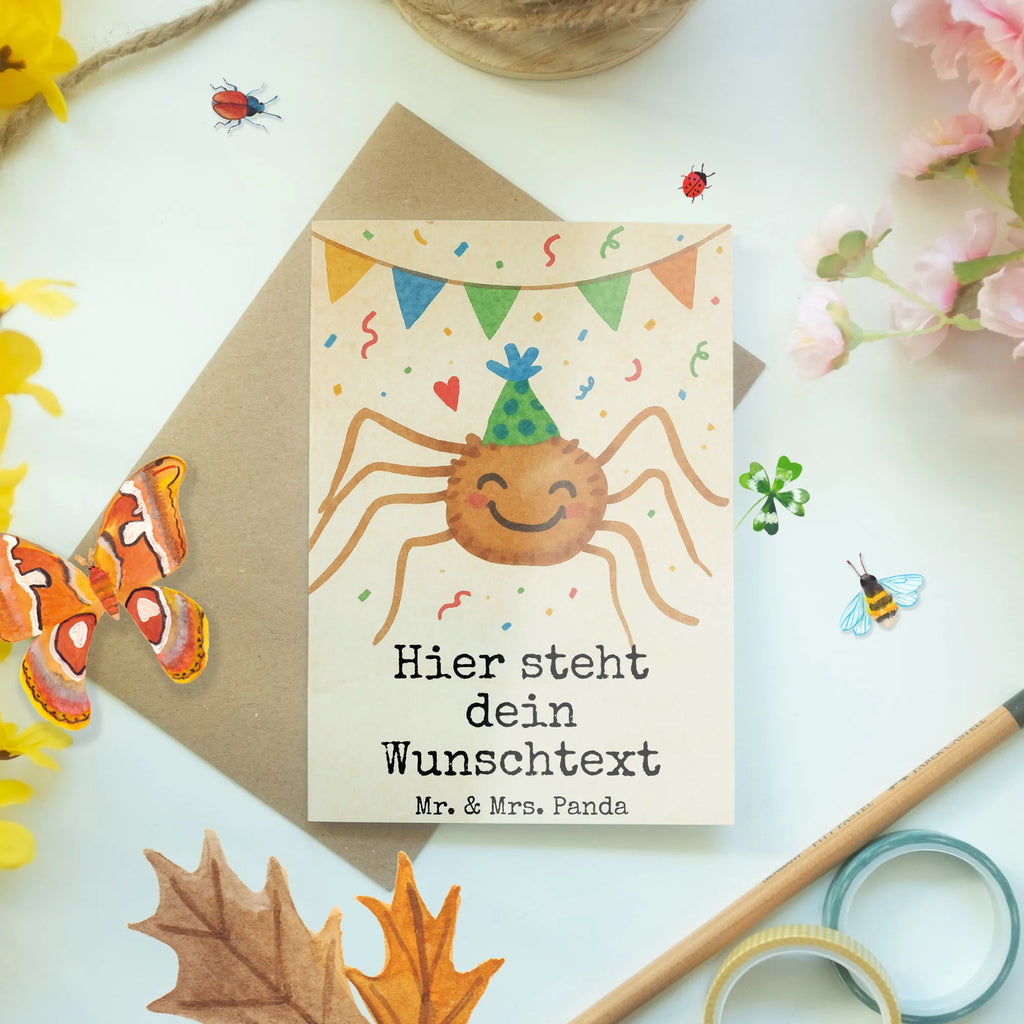 Personalised greetings card Spider Agathe Party Design Grußkarte als Geldgeschenk, Grußkarten personalisiert, Personalisierte Geburtstagskarte, Personalisierte Glückwunschkarte, Personalisierte Einladungskarte, Grußkarte selbst gestalten, Personalisierte Hochzeitskarte, Grußkarte selber drucken, Personalisierte Grußkarte, Grußkarte mit Namen, Personalisierte Karte, Grußkarte mit persönlichen Nachrichten, Personalisiertere Klappkarte, Spinne Agathe, Spinne, Agathe, Videos, Merchandise, Wunder, Glück, Motivation, Selbstliebe