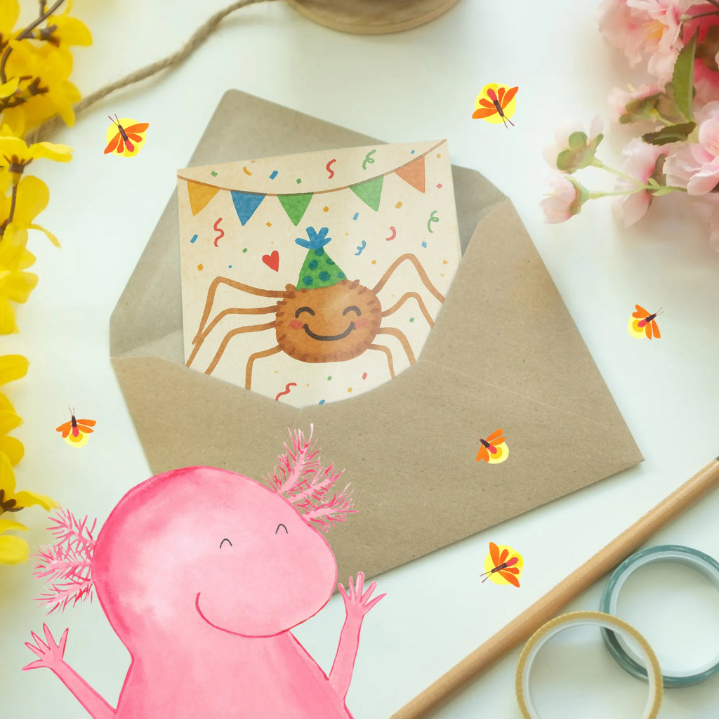 Personalised greetings card Spider Agathe Party Design Grußkarte als Geldgeschenk, Grußkarten personalisiert, Personalisierte Geburtstagskarte, Personalisierte Glückwunschkarte, Personalisierte Einladungskarte, Grußkarte selbst gestalten, Personalisierte Hochzeitskarte, Grußkarte selber drucken, Personalisierte Grußkarte, Grußkarte mit Namen, Personalisierte Karte, Grußkarte mit persönlichen Nachrichten, Personalisiertere Klappkarte, Spinne Agathe, Spinne, Agathe, Videos, Merchandise, Wunder, Glück, Motivation, Selbstliebe