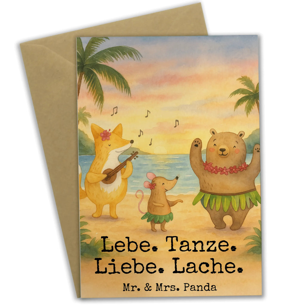 Grußkarte Waldtiere Aloha Design Grußkarte, Klappkarte, Einladungskarte, Glückwunschkarte, Hochzeitskarte, Geburtstagskarte, Karte, Ansichtskarten, Tiermotive, Gute Laune, lustige Sprüche, Tiere, Wald, Waldtiere, Musik, Aloha, Bär, Hase, Igel, Tanzen, Leben, Lachen
