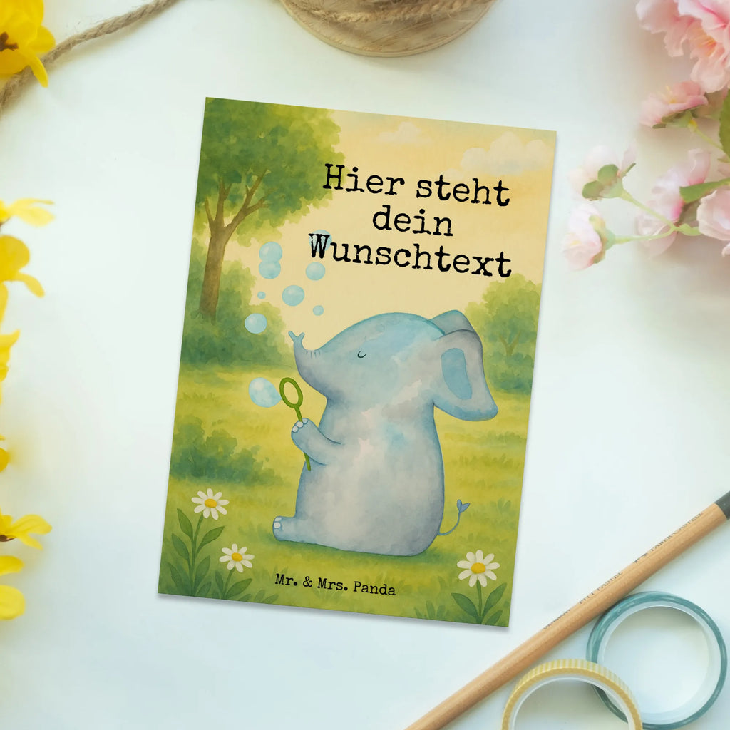 Personalised postcard elephant soap bubbles Design Karte mit Namen, Postkarte personalisierbar, Postkarte mit Namen, Ansichtskarte mit Namen, Grußkarte mit Namen, Postkarte mit Wunschtext, Geschenkkarte mit Wunschtext, Geschenkkarte mit Namen, Einladung mit Wunschtext, Grußkarte mit Wunschtext, Karte mit Wunschtext, Postkarte bedrucken, Einladung mit Namen, Ansichtskarte mit Wunschtext, Tiermotive, Gute Laune, lustige Sprüche, Tiere, Elefanten, Rüsseltier, Liebesbeweis, Dickhäuter, Seifenblasen, Heimat, Gefühl. Daheim, Elefant, Liebe, Liebesspruch