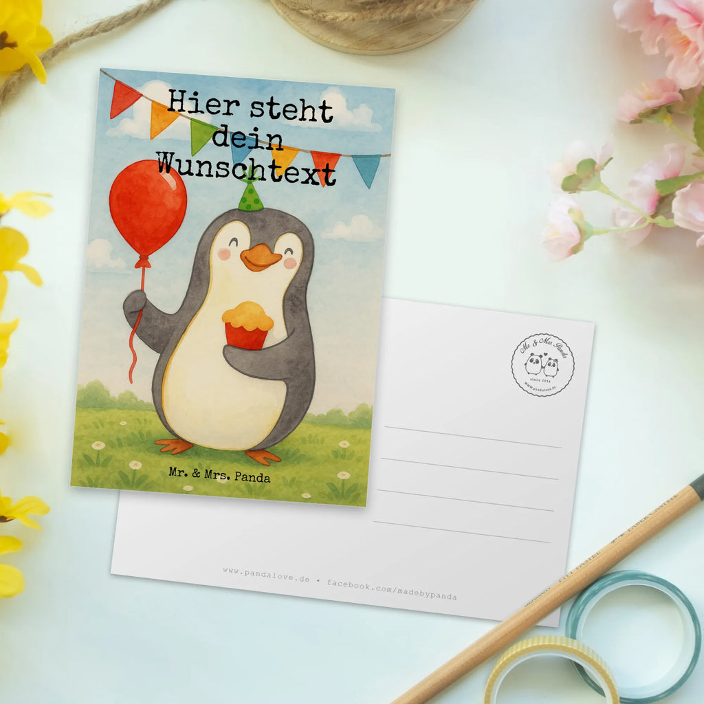 Personalisierte Postkarte Pinguin Geburtstag Design Postkarte mit Wunschtext, Karte mit Wunschtext, Postkarte personalisierbar, Postkarte mit Namen, Geschenkkarte mit Namen, Einladung mit Namen, Grußkarte mit Namen, Postkarte bedrucken, Ansichtskarte mit Namen, Ansichtskarte mit Wunschtext, Einladung mit Wunschtext, Karte mit Namen, Geschenkkarte mit Wunschtext, Grußkarte mit Wunschtext, Geburtstag, Geburtstagsgeschenk, Geschenk, Party, Kuchen, Feiern, Geschenke, Torte