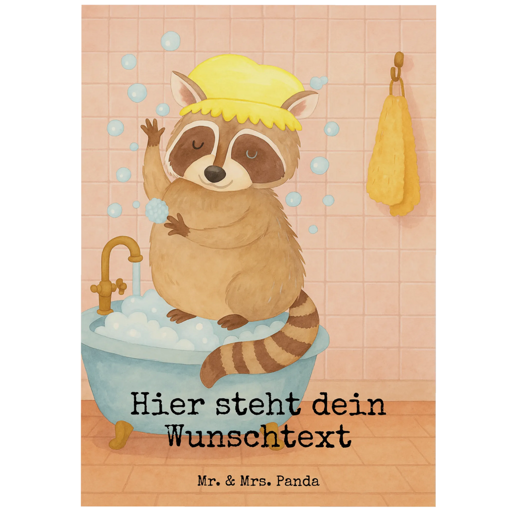 Personalised postcard Raccoon Design Karte mit Wunschtext, Postkarte personalisierbar, Grußkarte mit Wunschtext, Karte mit Namen, Einladung mit Namen, Ansichtskarte mit Namen, Einladung mit Wunschtext, Postkarte mit Wunschtext, Postkarte mit Namen, Postkarte bedrucken, Geschenkkarte mit Namen, Ansichtskarte mit Wunschtext, Geschenkkarte mit Wunschtext, Grußkarte mit Namen, Tiermotive, Gute Laune, lustige Sprüche, Tiere, Seifenblasen, Waschbär, waschen, Tagträumen, Fröhlich, Plan