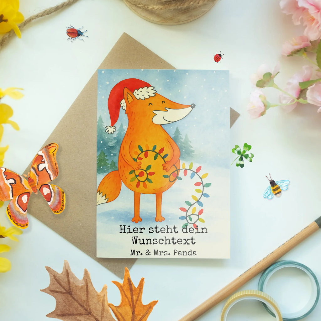 Personalised greetings card Fox Christmas Design Grußkarte als Geldgeschenk, Grußkarte mit persönlichen Nachrichten, Personalisierte Karte, Grußkarten personalisiert, Grußkarte selber drucken, Personalisierte Hochzeitskarte, Grußkarte selbst gestalten, Personalisierte Glückwunschkarte, Personalisierte Grußkarte, Personalisiertere Klappkarte, Personalisierte Geburtstagskarte, Grußkarte mit Namen, Personalisierte Einladungskarte, Winter, Weihnachten, Weihnachtsdeko, Nikolaus, Advent, Heiligabend, Wintermotiv, Spruch schön, Weihnachtszeit, Fuchs, Geschenk Weihnachten, Weihnachtsmann, Füchse