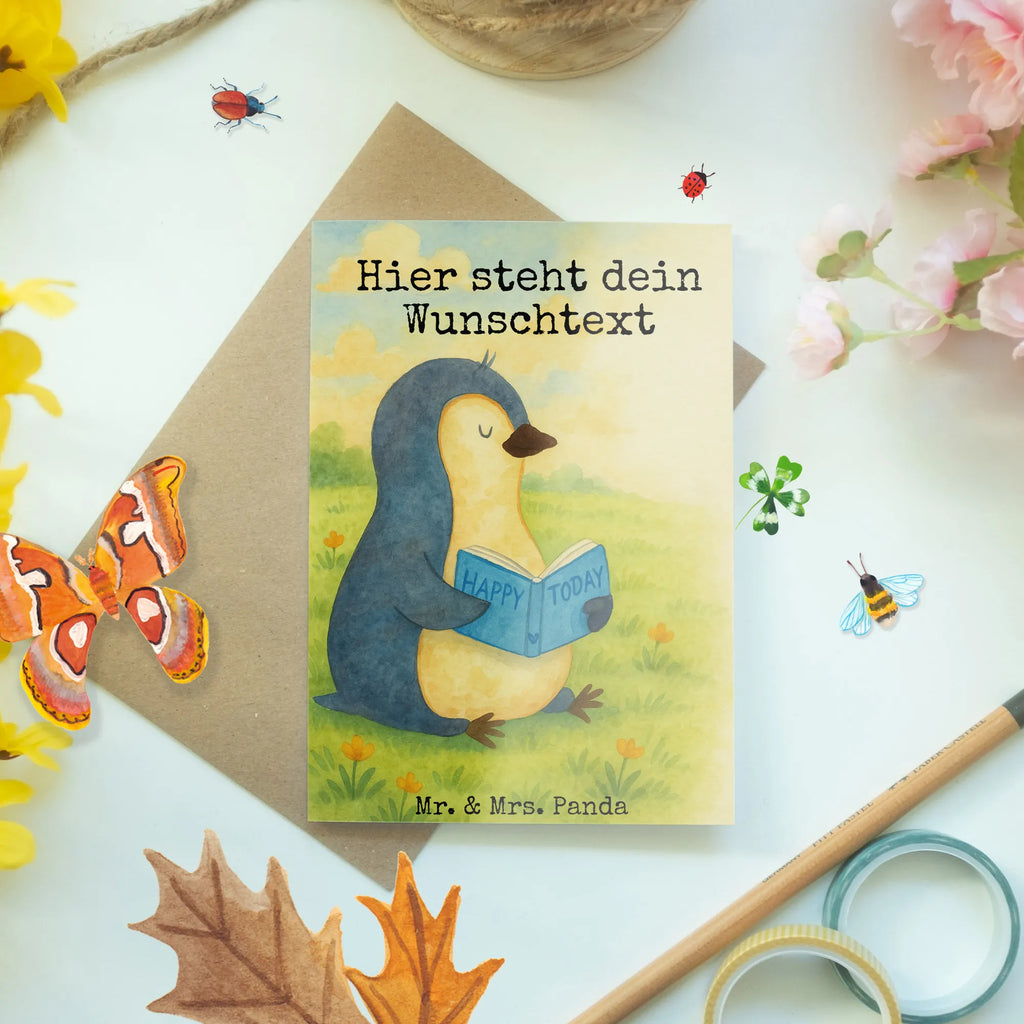 Personalised greetings card Penguin A book Design Grußkarte als Geldgeschenk, Personalisierte Glückwunschkarte, Personalisierte Geburtstagskarte, Grußkarte selber drucken, Personalisierte Hochzeitskarte, Grußkarte mit Namen, Personalisiertere Klappkarte, Personalisierte Karte, Grußkarte mit persönlichen Nachrichten, Personalisierte Grußkarte, Grußkarte selbst gestalten, Personalisierte Einladungskarte, Grußkarten personalisiert, Pinguin, Bücherwurm, Lesen, Nichtstun, Faulenzen, Pinguine, Urlaub, Ferien, Buch, Freizeit
