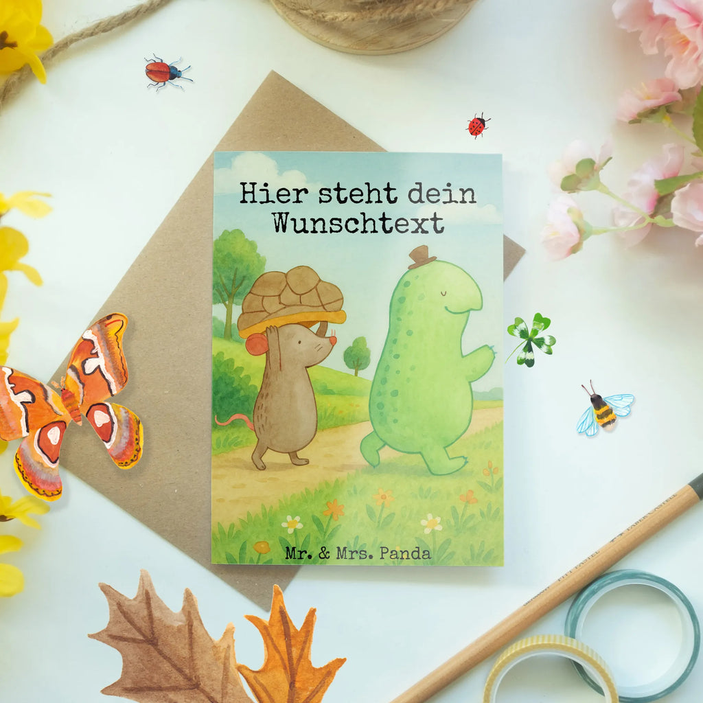 Personalised greetings card tortoise Mouse Design Personalisierte Karte, Grußkarte mit persönlichen Nachrichten, Grußkarte selbst gestalten, Personalisierte Grußkarte, Grußkarte als Geldgeschenk, Personalisierte Hochzeitskarte, Personalisiertere Klappkarte, Grußkarten personalisiert, Personalisierte Einladungskarte, Personalisierte Geburtstagskarte, Grußkarte selber drucken, Personalisierte Glückwunschkarte, Grußkarte mit Namen, Schildkröte, beste Freundinnen, beste Freunde, Freunde, Maus, Freundinnen
