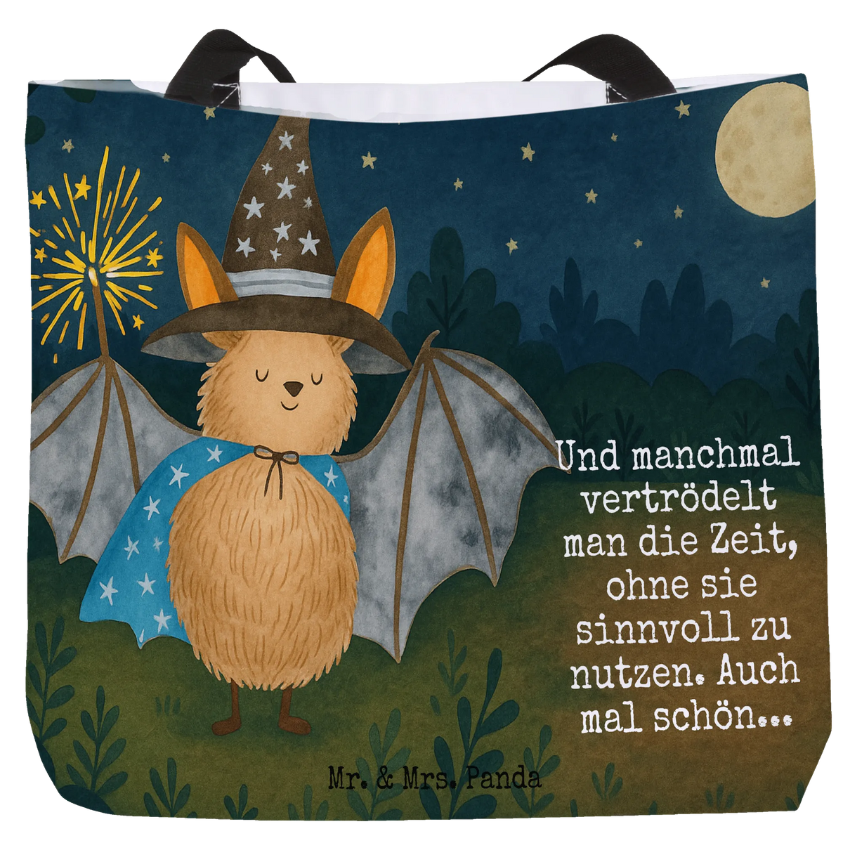 Shopper bat wizard Design cute, cute animal motives, hand drawn, gift ideas, funny sayings, good mood, special gifts, animal lover, card, gifts, small animals, magicians, Bats, get in, women, sorcerers