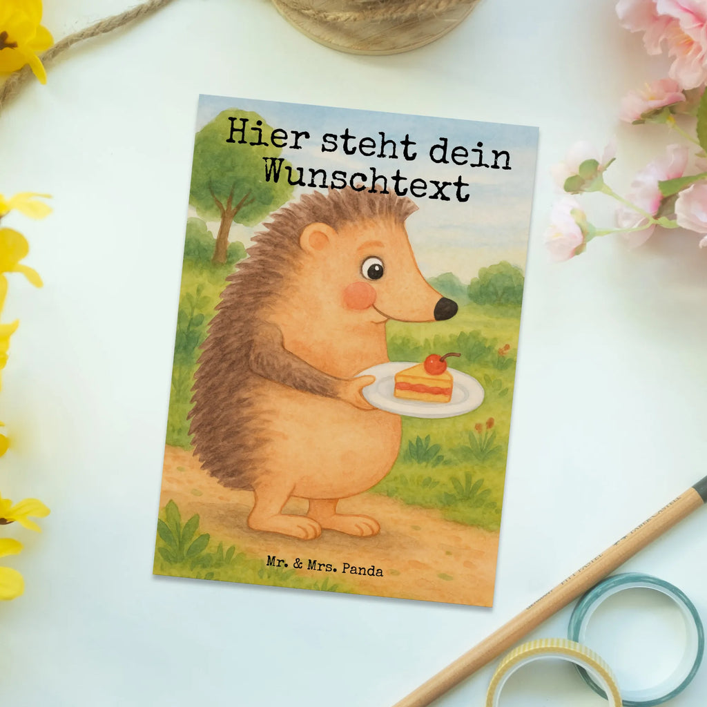 Personalised postcard Hedgehog piece of cake Design Geschenkkarte mit Wunschtext, Ansichtskarte mit Namen, Karte mit Wunschtext, Postkarte mit Namen, Grußkarte mit Namen, Geschenkkarte mit Namen, Ansichtskarte mit Wunschtext, Grußkarte mit Wunschtext, Postkarte personalisierbar, Postkarte mit Wunschtext, Postkarte bedrucken, Einladung mit Namen, Einladung mit Wunschtext, Karte mit Namen, Tiermotive, Gute Laune, lustige Sprüche, Tiere, Kuchen, Kuchen backen, Einladung Party, Essen Spruch, Igel, Torte, Geburtstagskuchen, Backen Geschenk