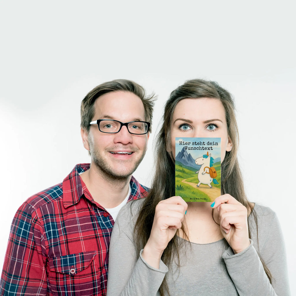 Personalised postcard unicorn climber Design Postkarte mit Namen, Karte mit Namen, Geschenkkarte mit Wunschtext, Grußkarte mit Wunschtext, Postkarte bedrucken, Karte mit Wunschtext, Ansichtskarte mit Namen, Grußkarte mit Namen, Postkarte mit Wunschtext, Einladung mit Namen, Einladung mit Wunschtext, Geschenkkarte mit Namen, Postkarte personalisierbar, Ansichtskarte mit Wunschtext, Einhorn, Einhörner, Einhorn Deko, Unicorn, Abenteuer, Abenteurer, Weltenbummler, Weltreise, Reisen, Berge, Urlaub, Bergsteiger, Entdecker