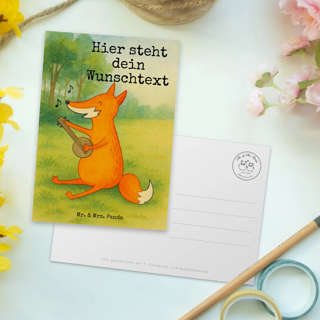 Personalizowana kartka pocztowa Lis gitara Design Postkarte personalisierbar, Geschenkkarte mit Wunschtext, Einladung mit Wunschtext, Geschenkkarte mit Namen, Postkarte mit Wunschtext, Grußkarte mit Wunschtext, Ansichtskarte mit Wunschtext, Ansichtskarte mit Namen, Karte mit Wunschtext, Postkarte bedrucken, Grußkarte mit Namen, Postkarte mit Namen, Einladung mit Namen, Karte mit Namen, Fuchs, Geschenk Musiker, Füchse, Sänger, Gitarre, Sängerin, Musik Spruch, Musikerin