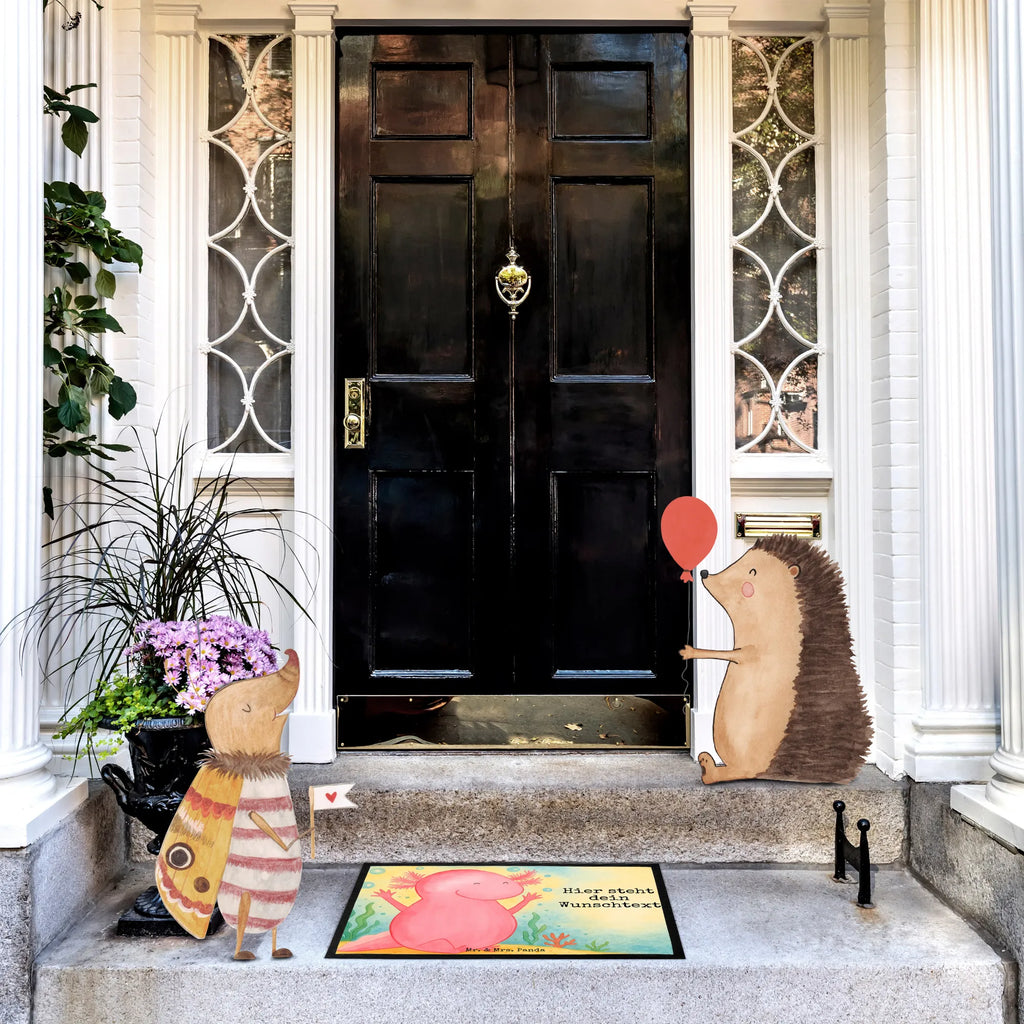 Personalisierte Fußmatte Axolotl Hurra Design Fußmatte bedrucken, Fußmatte mit Namen, Personalisiert, Haustürmatte personalisiert, Wunschnamen, Türvorleger mit Namen, Namensfussmatte, Bedrucken, Personalisieruung, Personalisierte Fußmatte, Türvorleger personalisiert, Axolotl, Molch, fröhlich, Lurche, Schwanzlurch, Freude, Spaß, Motivation, Axolot, Lurch, Zufriedenheit