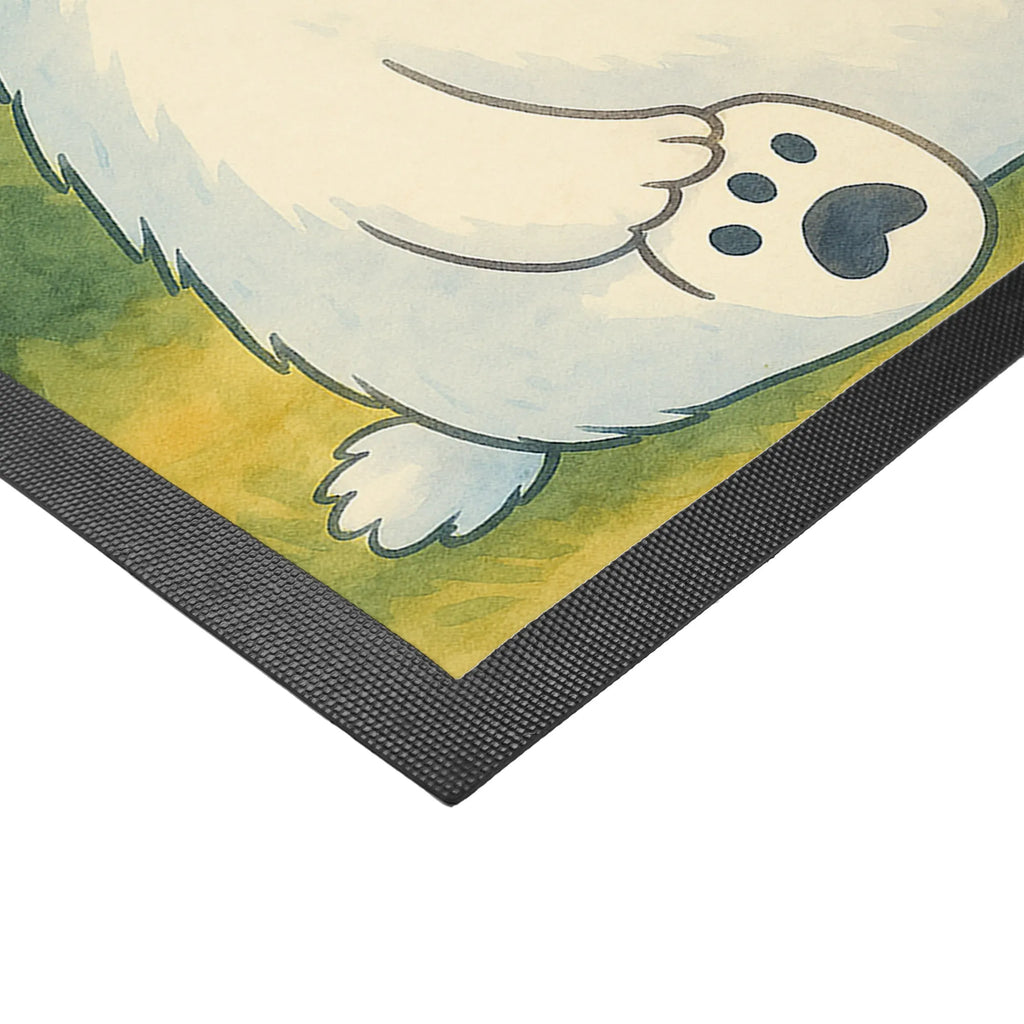 Personalisierte Fußmatte Eisbär Faul Design Türvorleger mit Namen, Personalisierte Fußmatte, Personalisieruung, Türvorleger personalisiert, Fußmatte bedrucken, Personalisiert, Bedrucken, Wunschnamen, Haustürmatte personalisiert, Namensfussmatte, Fußmatte mit Namen, Bär, Teddy, Teddybär, Relaxen, Eisbär, Nordpol, Arbeit, Faul, Homeoffice, Arbeitsplatz, Entspannen, Büro, Bürojob