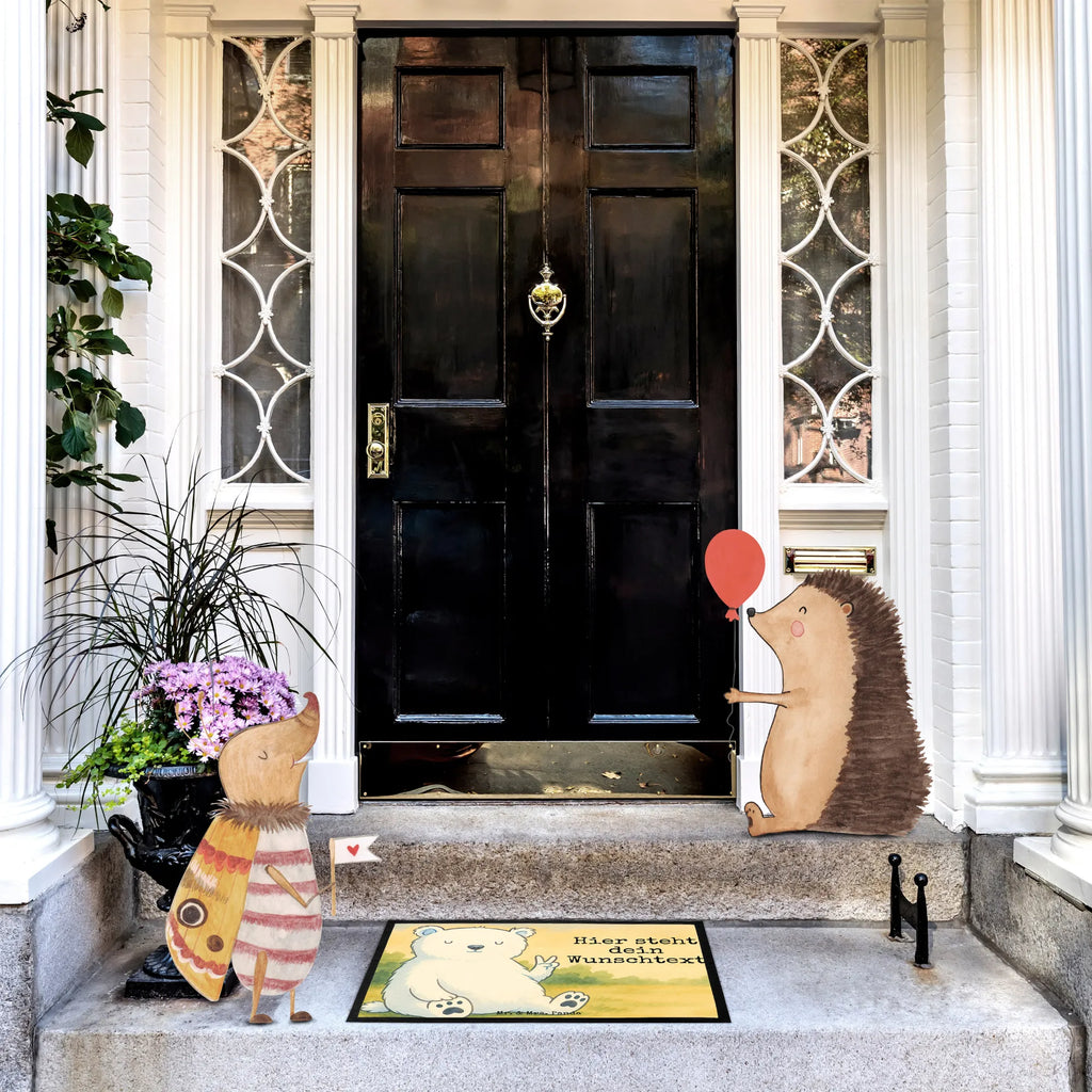 Personalisierte Fußmatte Eisbär Faul Design Türvorleger mit Namen, Personalisierte Fußmatte, Personalisieruung, Türvorleger personalisiert, Fußmatte bedrucken, Personalisiert, Bedrucken, Wunschnamen, Haustürmatte personalisiert, Namensfussmatte, Fußmatte mit Namen, Bär, Teddy, Teddybär, Relaxen, Eisbär, Nordpol, Arbeit, Faul, Homeoffice, Arbeitsplatz, Entspannen, Büro, Bürojob