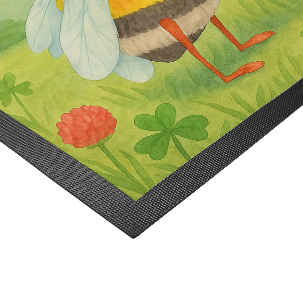 Personalisierte Fußmatte Hummeln Kleeblatt Design Bedrucken, Fußmatte mit Namen, Personalisiert, Personalisierte Fußmatte, Wunschnamen, Türvorleger personalisiert, Türvorleger mit Namen, Fußmatte bedrucken, Namensfussmatte, Haustürmatte personalisiert, Personalisieruung, Tiermotive, Gute Laune, lustige Sprüche, Tiere, Spruch fröhlich, Hummel, glücklich sein, Spruch positiv, glücklich werden, Spruch schön, Biene Deko, Biene