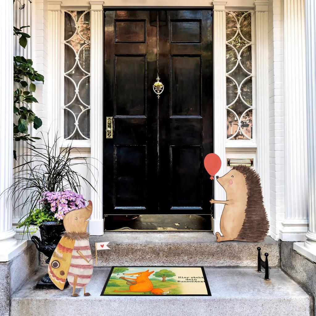 Personalized doormat Fox guitar Design Personalisiert, Personalisieruung, Haustürmatte personalisiert, Fußmatte bedrucken, Bedrucken, Fußmatte mit Namen, Namensfussmatte, Türvorleger mit Namen, Wunschnamen, Türvorleger personalisiert, Personalisierte Fußmatte, Fuchs, Füchse, Musikerin, Gitarre, Geschenk Musiker, Musik Spruch, Sängerin, Sänger