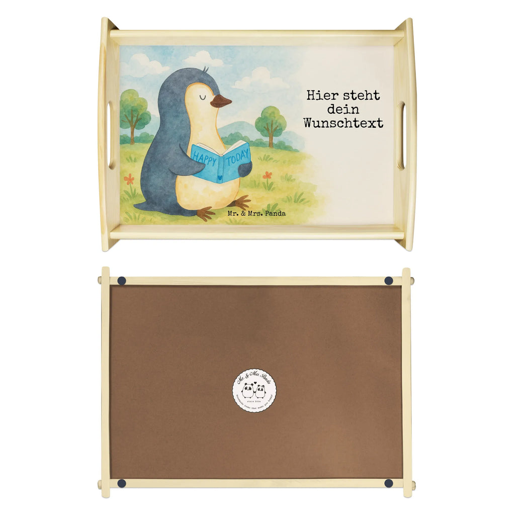Personalisiertes Serviertablett Pinguin Buch Design Tablett mit Namen, Personalisiertes Holztablett, Personalisiertes Dekotablett, Serviertablett mit Namen, Personalisiertes Küchentablett, Personalisiertes Tablett, Personalisiertes Frühstückstablett, Personalisiertes Serviertablett, Pinguin, Pinguine, Bücherwurm, Faulenzen, Ferien, Lesen, Freizeit, Nichtstun, Buch, Urlaub