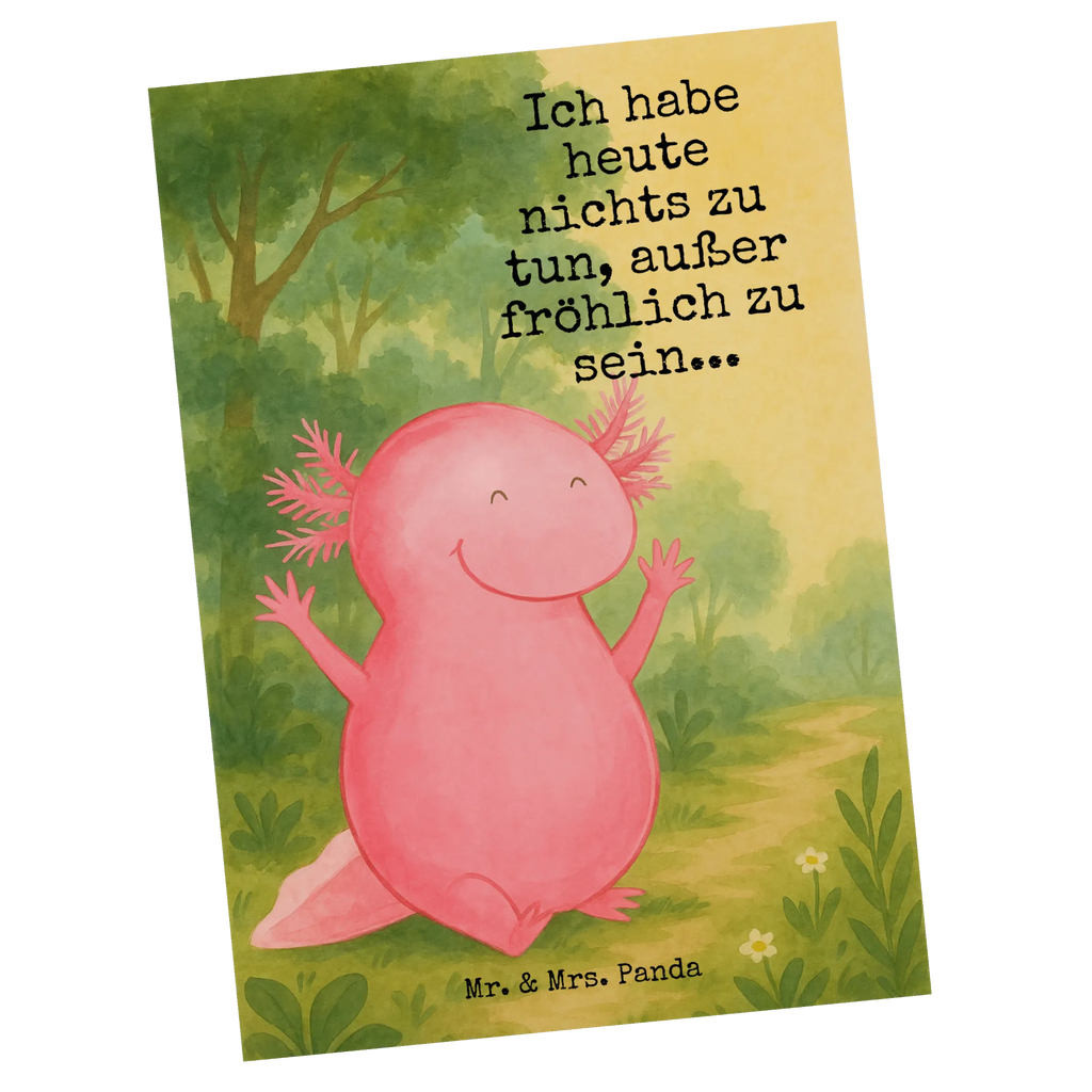 Postkarte Axolotl Hurra Design Postkarte, Karte, Geschenkkarte, Grußkarte, Einladung, Ansichtskarte, Geburtstagskarte, Einladungskarte, Dankeskarte, Ansichtskarten, Einladung Geburtstag, Einladungskarten Geburtstag, Axolotl, Molch, Axolot, Schwanzlurch, Lurch, Lurche, fröhlich, Spaß, Freude, Motivation, Zufriedenheit