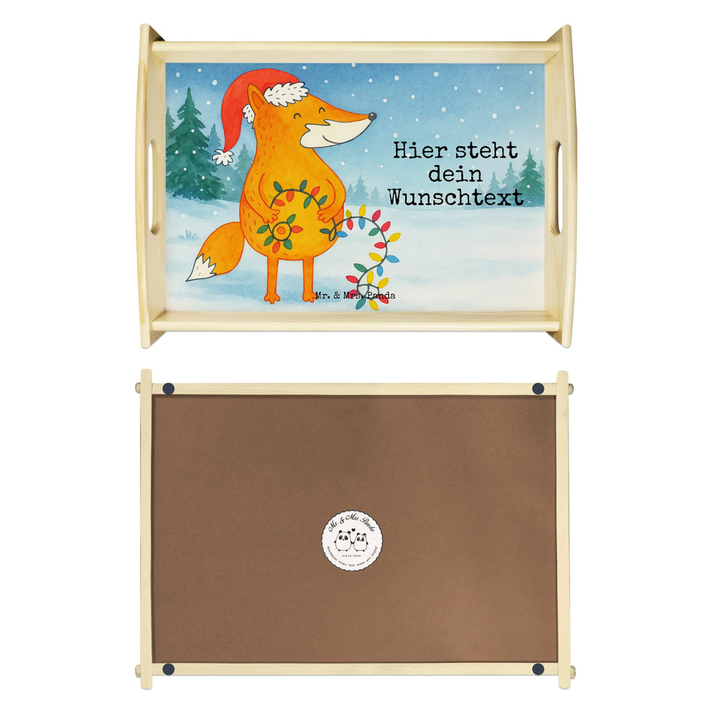 Personalisiertes Serviertablett Fuchs Weihnachten Design Personalisiertes Dekotablett, Personalisiertes Holztablett, Personalisiertes Serviertablett, Serviertablett mit Namen, Personalisiertes Frühstückstablett, Tablett mit Namen, Personalisiertes Küchentablett, Personalisiertes Tablett, Winter, Weihnachten, Weihnachtsdeko, Nikolaus, Advent, Heiligabend, Wintermotiv, Geschenk Weihnachten, Spruch schön, Fuchs, Weihnachtszeit, Weihnachtsmann, Füchse