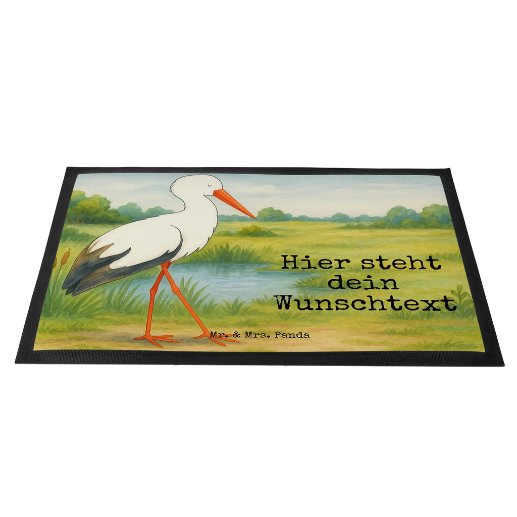 Personalized doormat Stork Design Personalisiert, Fußmatte bedrucken, Haustürmatte personalisiert, Namensfussmatte, Fußmatte mit Namen, Personalisierte Fußmatte, Personalisieruung, Türvorleger personalisiert, Wunschnamen, Türvorleger mit Namen, Bedrucken, Tiermotive, Gute Laune, lustige Sprüche, Tiere, Schwangerschaft, Geburt, Mütter, Mutter werden, Storch, Störche, Baby, Schwanger, Mutter, Babybauch
