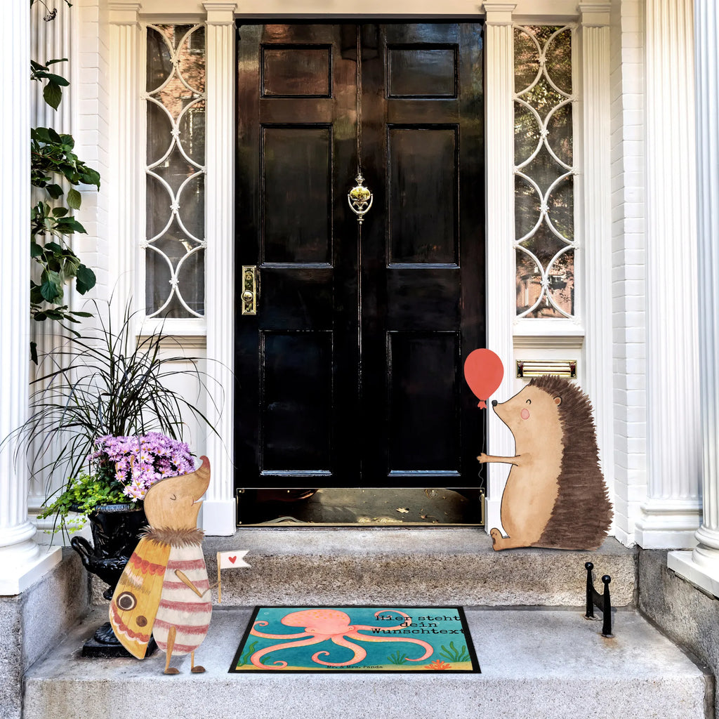 Spersonalizowana wycieraczka Ośmiornica Design Haustürmatte personalisiert, Fußmatte bedrucken, Wunschnamen, Personalisieruung, Namensfussmatte, Türvorleger mit Namen, Fußmatte mit Namen, Bedrucken, Personalisiert, Personalisierte Fußmatte, Türvorleger personalisiert, Tiermotive, Gute Laune, lustige Sprüche, Tiere, Krake, Arme, Tintenfisch, Wasser, Meerestier, Meer, Ozean