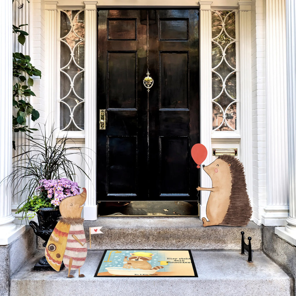 Personalized doormat Raccoon Design Fußmatte bedrucken, Namensfussmatte, Wunschnamen, Personalisieruung, Haustürmatte personalisiert, Personalisiert, Bedrucken, Türvorleger personalisiert, Fußmatte mit Namen, Personalisierte Fußmatte, Türvorleger mit Namen, Tiermotive, Gute Laune, lustige Sprüche, Tiere, Seifenblasen, waschen, Fröhlich, Waschbär, Tagträumen, Plan