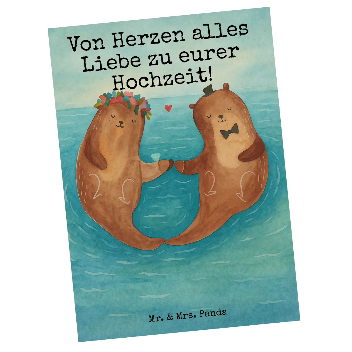 Postcard Marriage otter Design