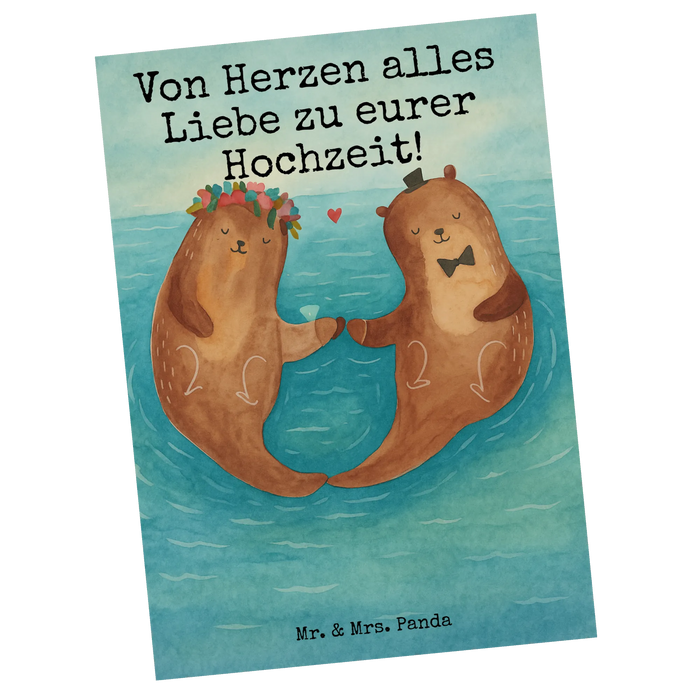 Postcard Marriage otter Design