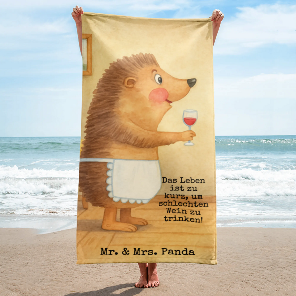 XL Badehandtuch Igel Wein Design Handtuch, Badetuch, Duschtuch, Strandtuch, Saunatuch, Tiermotive, Gute Laune, lustige Sprüche, Tiere, Wein Spruch, Igel, Geschenk Weintrinker, Geschenk Weinliebhaber, Wein Deko, Weinglas, Rotwein, Weißwein, Wein trinken