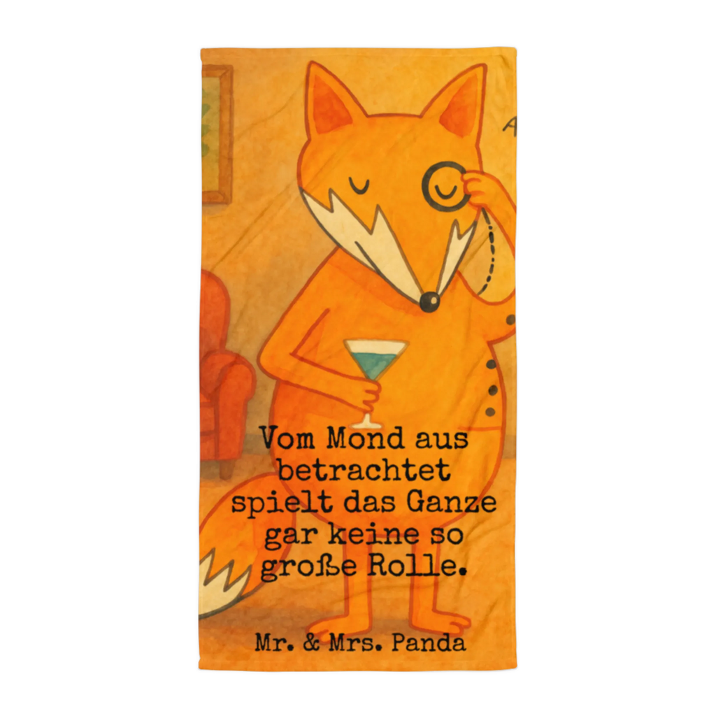 XL Badehandtuch Fuchs Lord Design Handtuch, Badetuch, Duschtuch, Strandtuch, Saunatuch, Fuchs, Füchse, tröstende Worte, Spruch lustig, Liebeskummer Geschenk, Motivation Spruch, Problemlösung