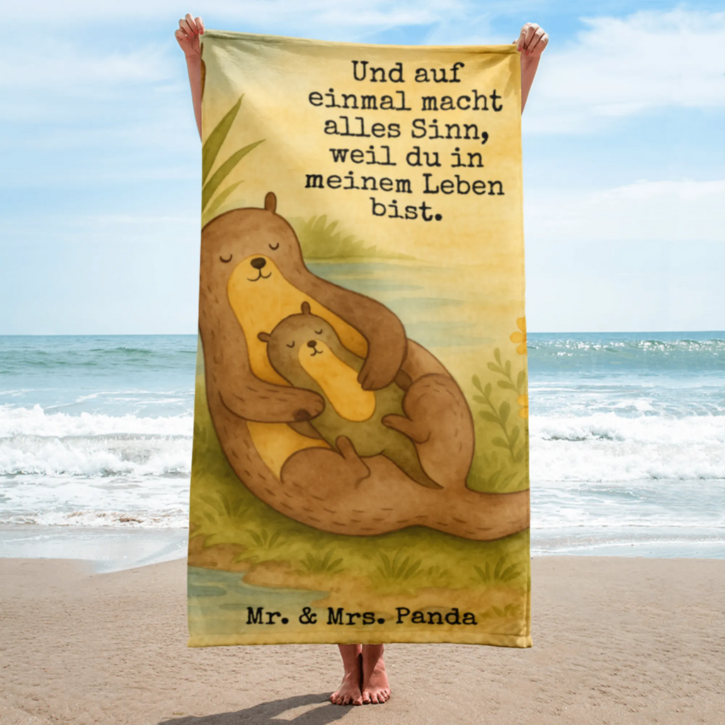 XL Badehandtuch Otter Kind Design Handtuch, Badetuch, Duschtuch, Strandtuch, Saunatuch, Otter, Fischotter, Seeotter, Otter Seeotter See Otter