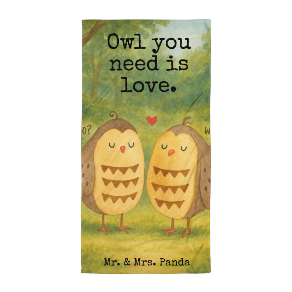 XL Badehandtuch Eulen Liebe Design Handtuch, Badetuch, Duschtuch, Strandtuch, Saunatuch, Eule, Eule Deko, Liebe, Hochzeit Spruch, Owl, All you need is love, Liebe Spruch, Freundin Geschenk, Freund, Wortspiel lustig