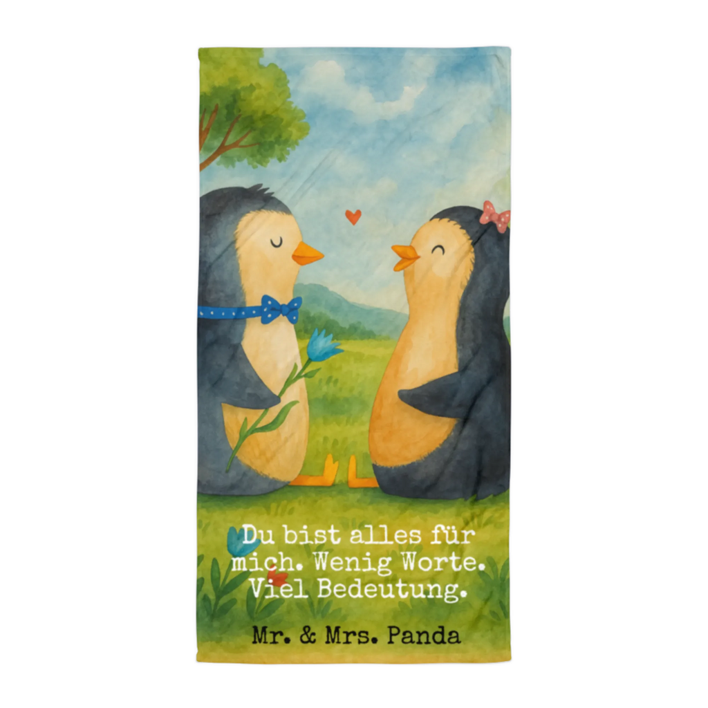 XL Badehandtuch Pinguin Pärchen Design Handtuch, Badetuch, Duschtuch, Strandtuch, Saunatuch, Pinguin, Pinguine, Liebe, Liebespaar, Liebesbeweis, Liebesgeschenk, Verlobung, Jahrestag, Hochzeitstag, Hochzeit, Hochzeitsgeschenk, große Liebe, Traumpaar