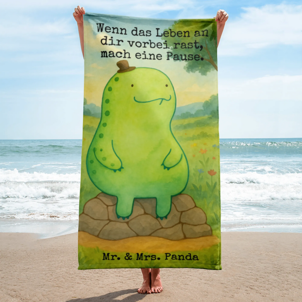 XL Badehandtuch Schildkröte Pause Design Handtuch, Badetuch, Duschtuch, Strandtuch, Saunatuch, Schildkröte, Achtsamkeit, Entschleunigen, achtsam