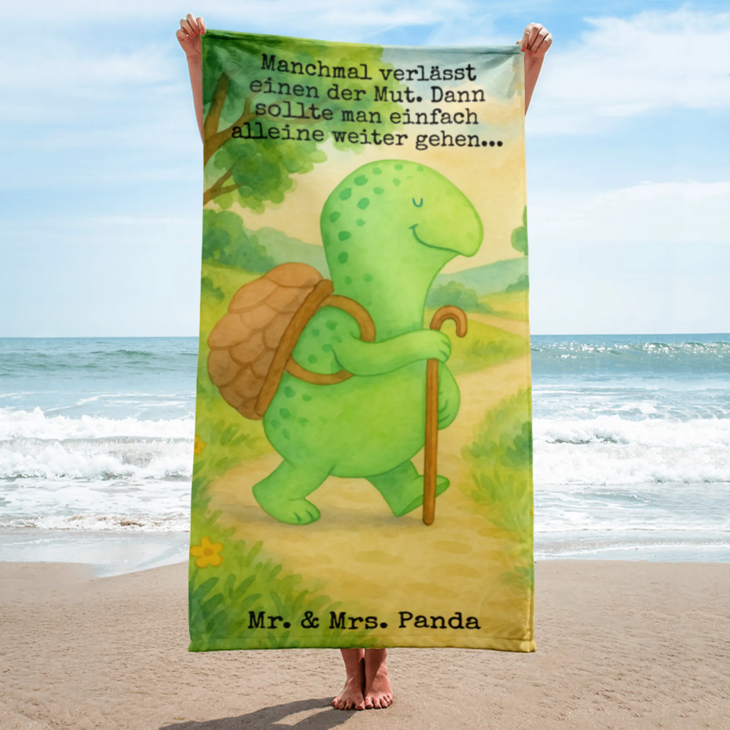 XL bath towel żółw Wędrowiec Design Handtuch, Badetuch, Duschtuch, Strandtuch, Saunatuch, Schildkröte, Schildkröten, Motivation, Motivationsspruch, Motivationssprüche, Neuanfang