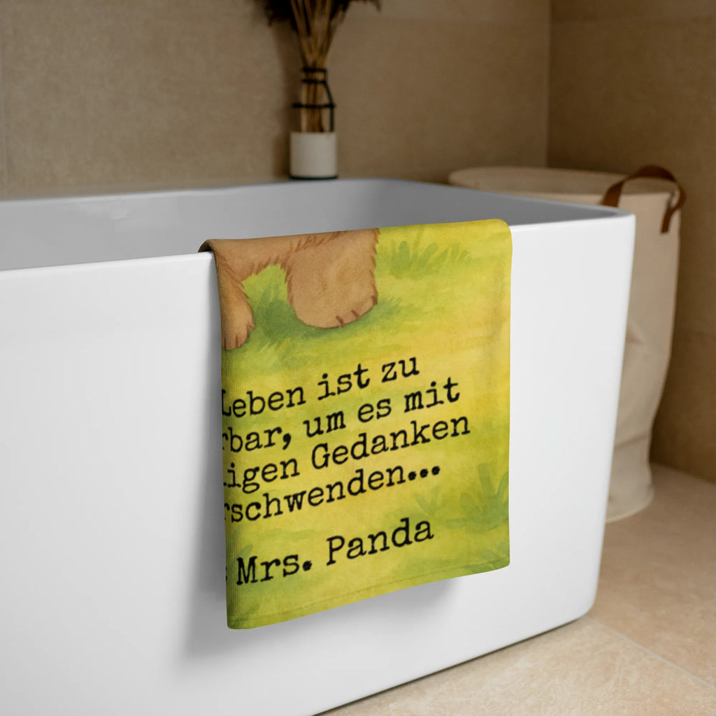 XL bath towel Wombat Design Handtuch, Badetuch, Duschtuch, Strandtuch, Saunatuch, Tiermotive, Gute Laune, lustige Sprüche, Tiere, Wombat, Das Leben ist schön, Motivation, Spruch, Australien