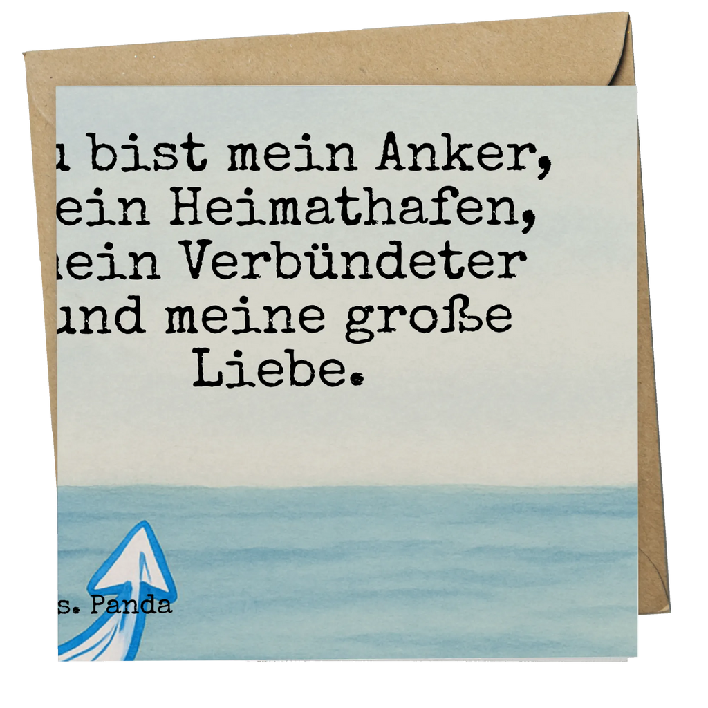 Deluxe Karte Anker Blau Design Karte, Grußkarte, Klappkarte, Einladungskarte, Glückwunschkarte, Hochzeitskarte, Geburtstagskarte, Hochwertige Grußkarte, Hochwertige Klappkarte, Tiermotive, Gute Laune, lustige Sprüche, Tiere