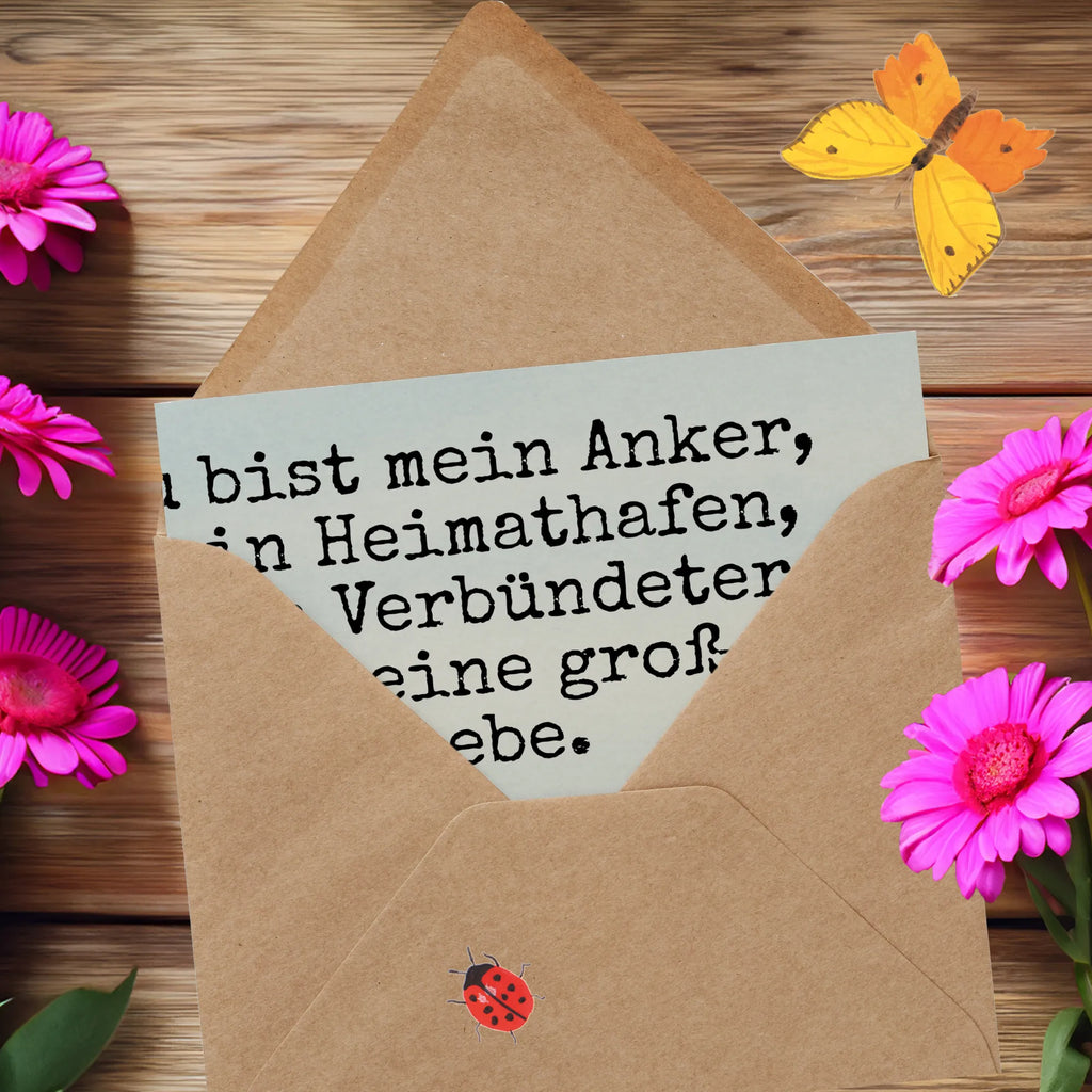 Deluxe Karte Anker Blau Design Karte, Grußkarte, Klappkarte, Einladungskarte, Glückwunschkarte, Hochzeitskarte, Geburtstagskarte, Hochwertige Grußkarte, Hochwertige Klappkarte, Tiermotive, Gute Laune, lustige Sprüche, Tiere